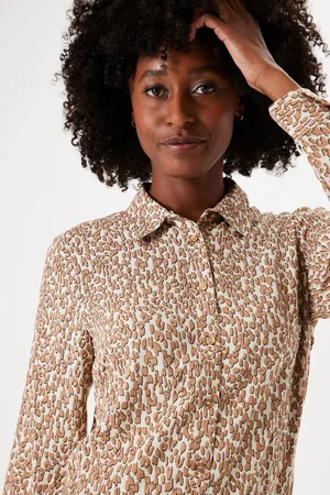 Garcia Bruine blouse met print