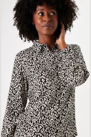 Garcia Zwarte blouse met print