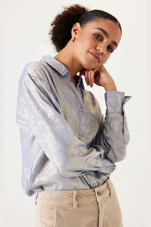 Garcia Lichtblauwe blouse