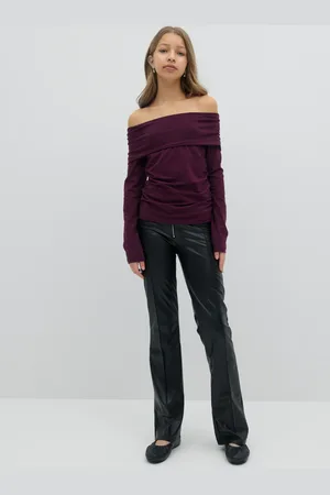 Gina Tricot Y bootcut pu trousers