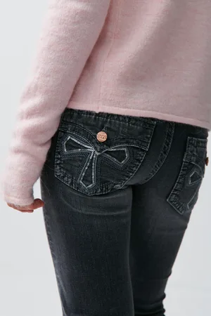Gina Tricot Embroidery tall jeans