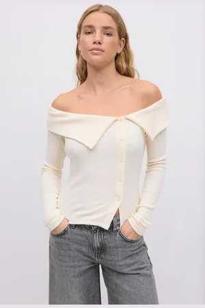 Gina Tricot Off shoulder rib top