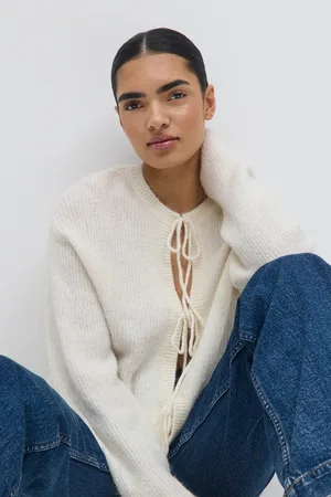 Gina Tricot Knitted tie cardigan