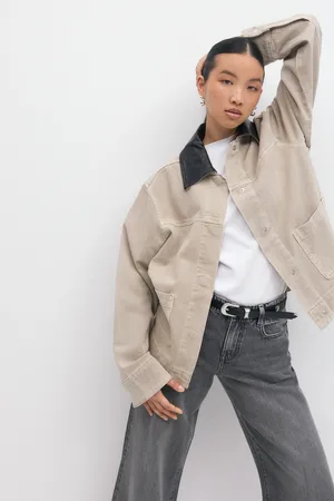 Gina Tricot Contrast collar denim jacket