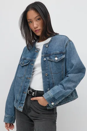 Gina Tricot Collarless denim jacket