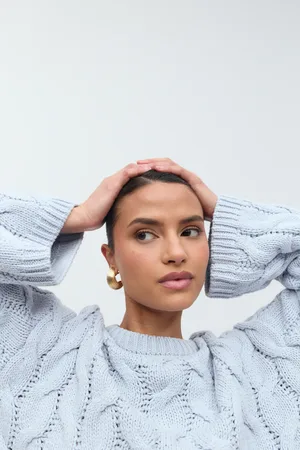 Gina Tricot Cable knitted sweater