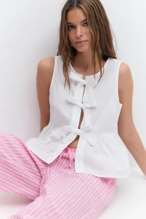 Gina Tricot Peplum tie top