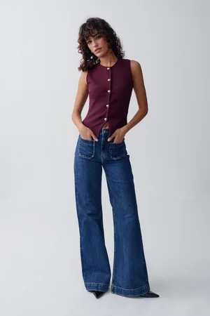 Gina Tricot Front pocket flare jeans