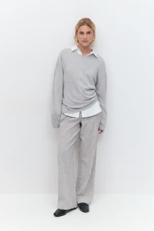 Gina Tricot Wide linen blend trousers