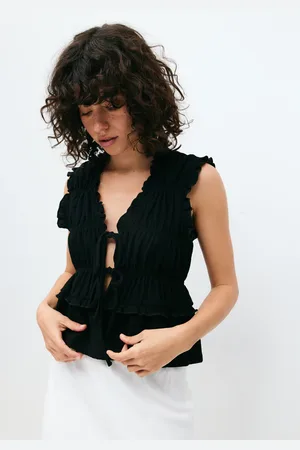 Gina Tricot Frill tie front top