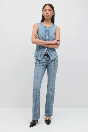 Gina Tricot Bootcut stitch jeans