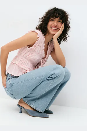 Gina Tricot Frill tie front top