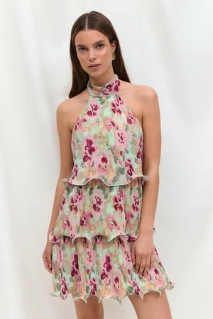 Gina Tricot Halterneck wave edge dress