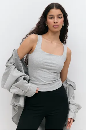Gina Tricot Basic square tanktop