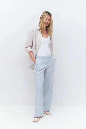Gina Tricot Wide linen blend trousers