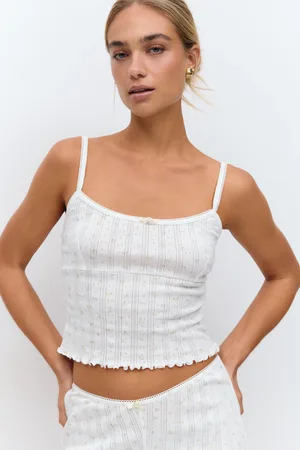 Gina Tricot Pointelle singlet