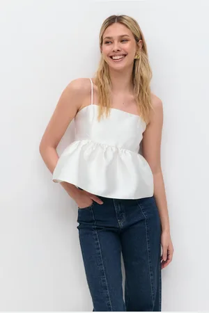 Gina Tricot Shiny peplum top