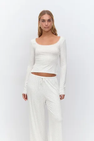 Gina Tricot Soft long sleeve lace top