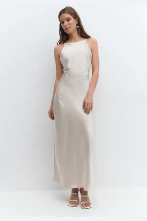 Gina Tricot High neck satin dress