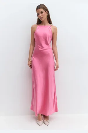 Gina Tricot High neck satin dress