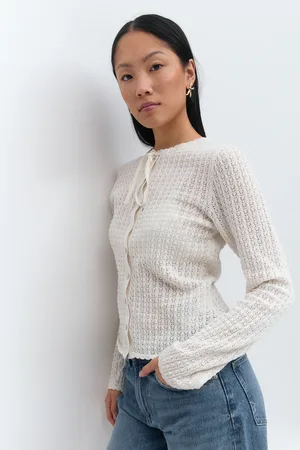 Gina Tricot Crochet tie front cardigan