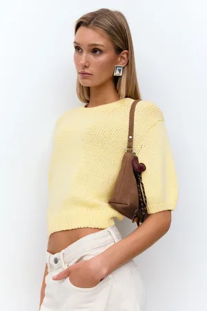 Gina Tricot Knitted tape yarn top