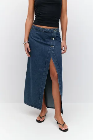 Gina Tricot Wrap denim skirt