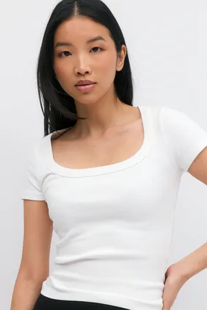 Gina Tricot Rib short sleeve top