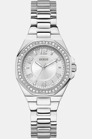 Guess Analoog Horloge Met Kristallen 34 Mm