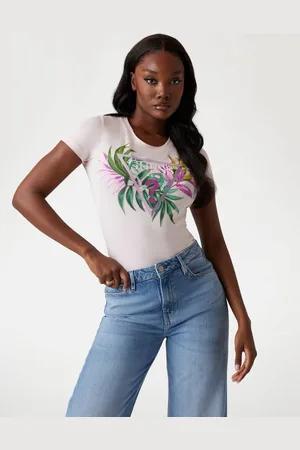 Guess T-Shirt Slim Fit Driehoek Logo