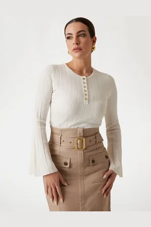 Guess Marciano Ribgebreid Henley-Sweater