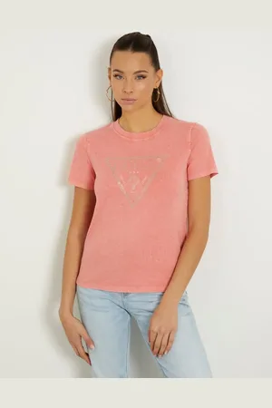 Guess T-Shirt Driehoek Met Logo Met Stras