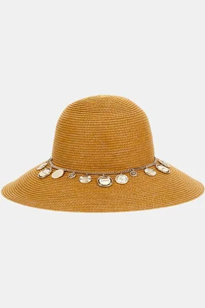 Guess Hoed Met Brede Rand En Charms