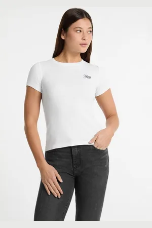 Guess T-Shirt Met Borduursel, Pasvorm Slim