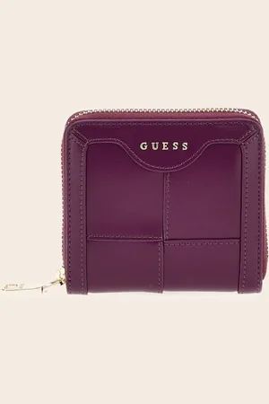 Guess Isa Mini Portefeuille In Echt Leer