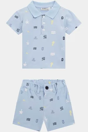 Guess Set Met Piqué Poloshirt En Broek
