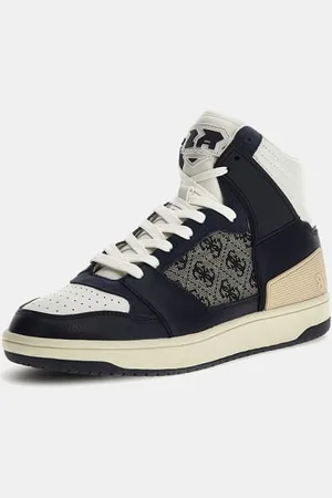 Guess Sava Mid Hoge Sneakers Gemengd Leer