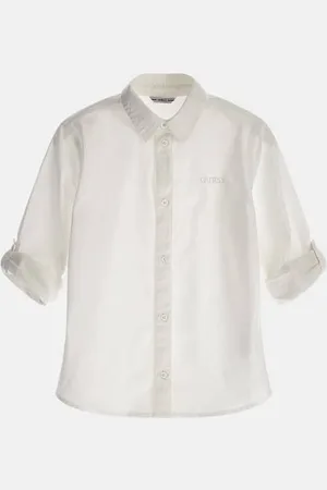 Guess Overhemd Logo Borduursel Voorkant