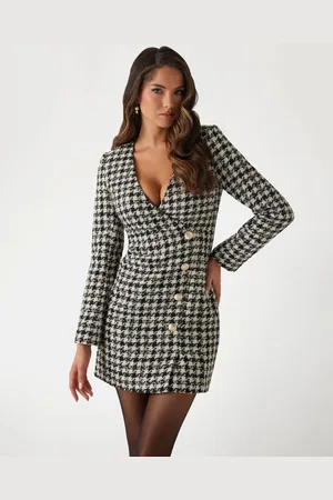 Guess Marciano Pied De Poule-Mini-Jurk