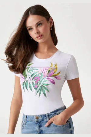 Guess T-Shirt Slim Fit Driehoek Logo
