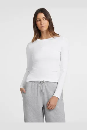 Guess Strak T-Shirt Met Lange Mouwen Met Borduursel