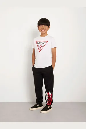 Guess T-Shirt Met Driehoek Logo Voorkant