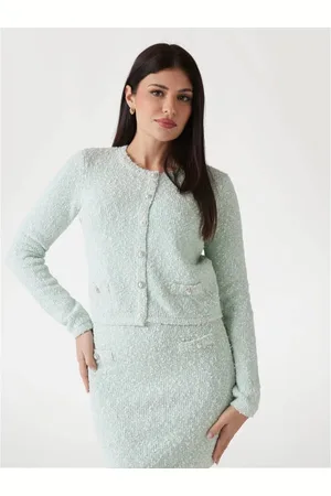 Guess Vesttrui Gemêleerd Bouclé