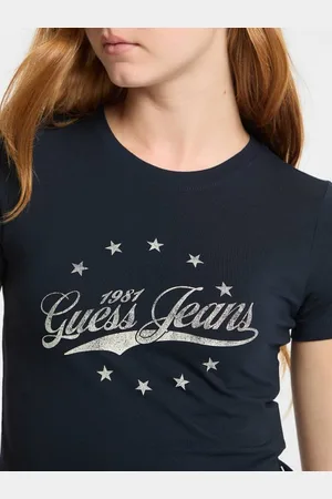 Guess T-Shirt Met Vintage Geprint Logo