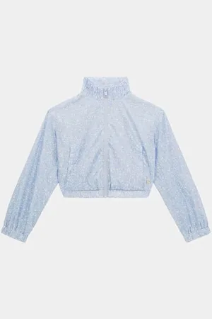 Guess Cropped Windjack Met Print