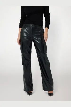 Guess Kori Cargo Broek Van Kunstleer