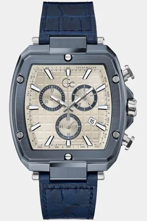 Guess Gc Multifunctioneel Horloge Van Echt Leer