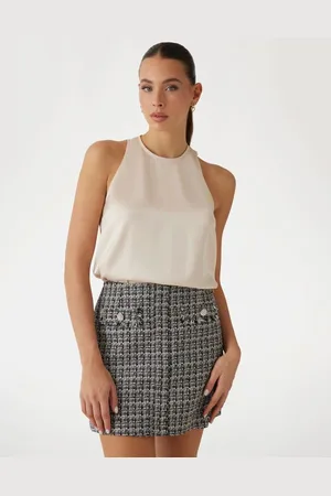 Guess Mouwloze A-Lijn Satijnen Top