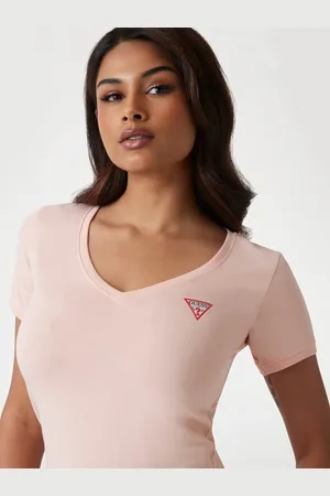 Guess Stretch T-Shirt Met Klein Driehoeklogo