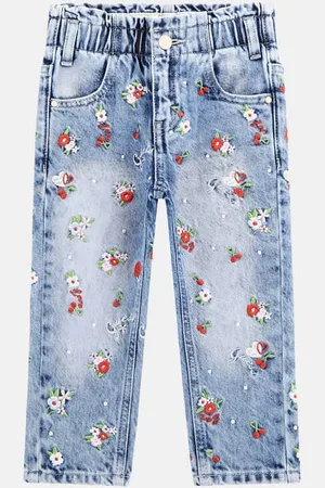 Guess Geborduurde Recht Vallende Jeans